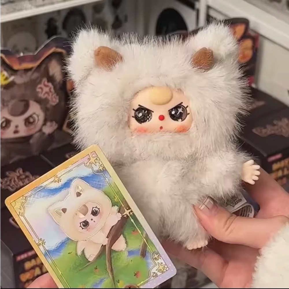 Snuggles [Beige] Baby Three Walonglong plush keychain